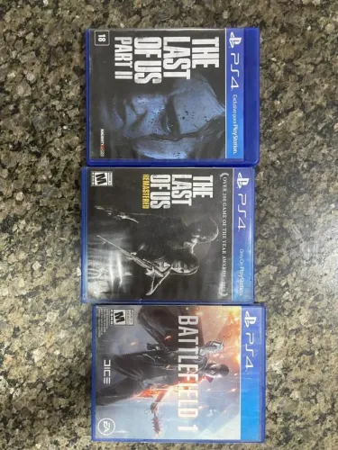 Jogos ps4 the last of us parte 2 e the last of us remastered e Battlefield 1