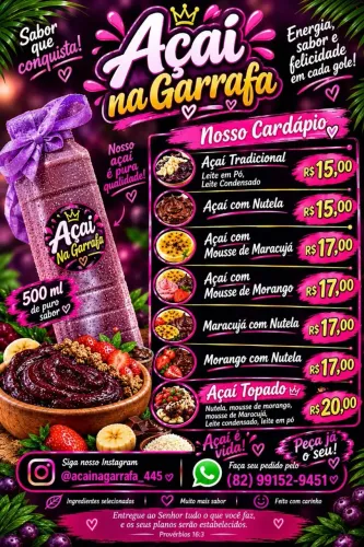 Açaí de garrafa 