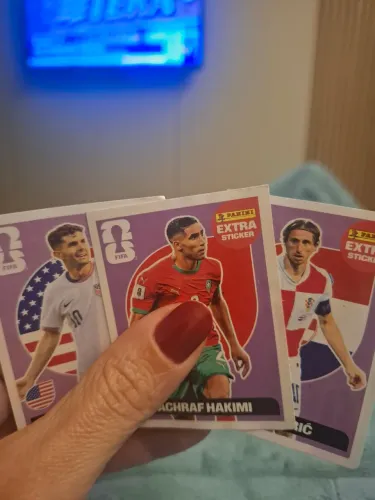 Figurinha legend Pulisic, Hakimi e Modric. Raridade Base. Valor unitário
