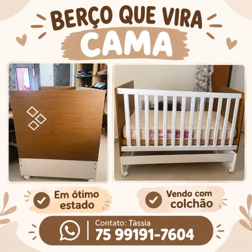 Berço que vira cama