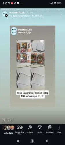 Papel fotográfico Premium 10x15 com 10 unidades