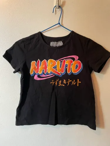 Camiseta preta naruto infantil tamanho 10