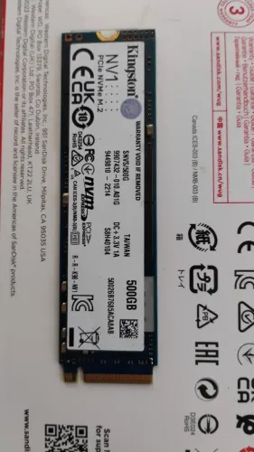 SSD Interno 500gb Kingston NV1 PCIe Nvme