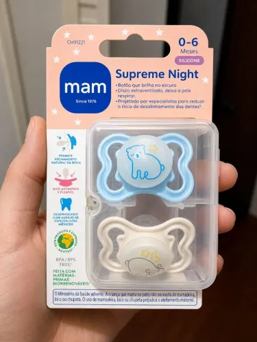 Chupeta MAM Supreme Night Kit com 2