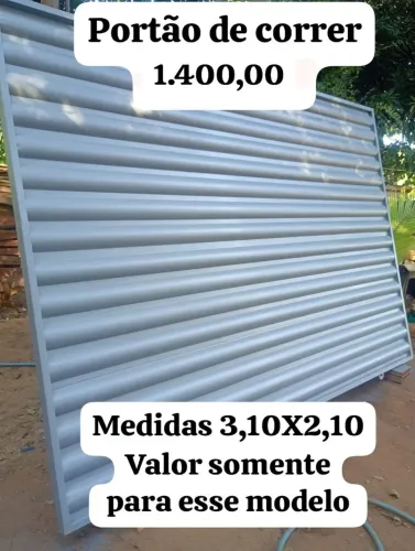 PORTÃO DE CORRER NOVO COMPLETO
