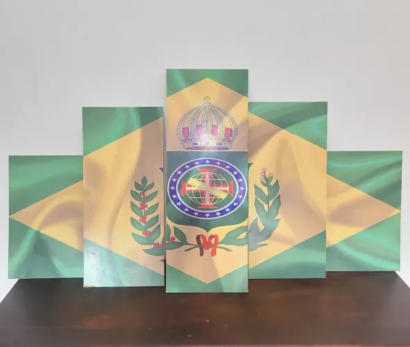 Quadro Brasil império 5 peças 