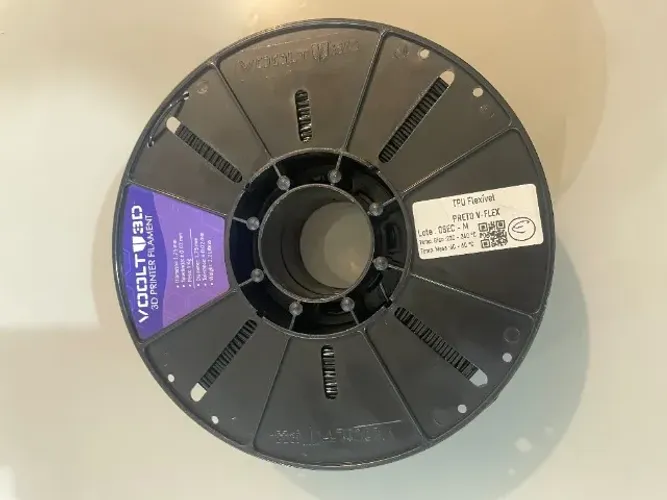 Filamento TPU Preto V-Flex Premium 1Kg para impressora 3d