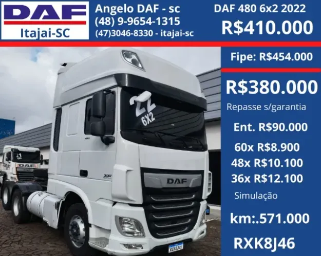 DAF 480 6x2 2022 - super