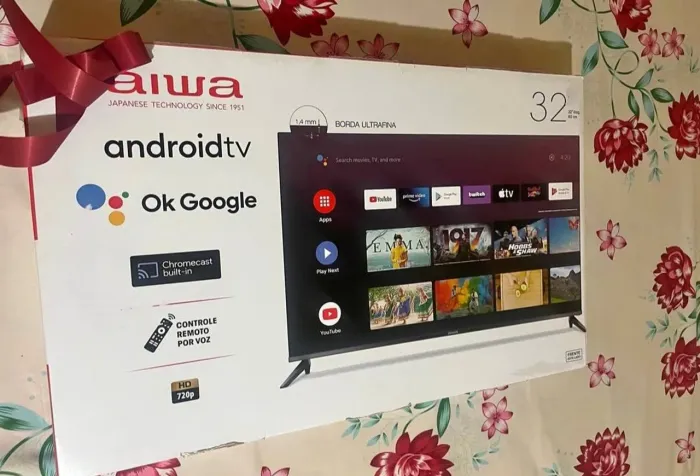 Tv nova 32 polegadas aiwa smart pra sair logo