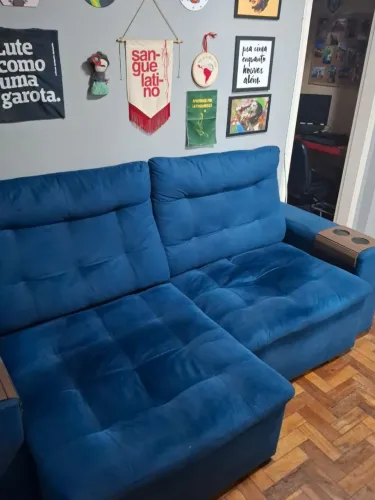 Sofá 3 lugares retrátil
