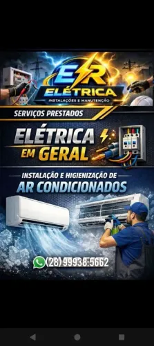 Instalação de ar condicionado e elétrica em geral.