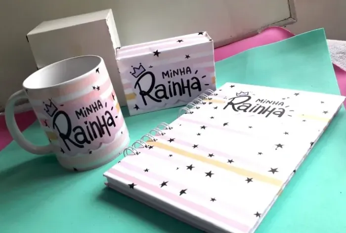 kit Caderno de Notas Minha Rainha