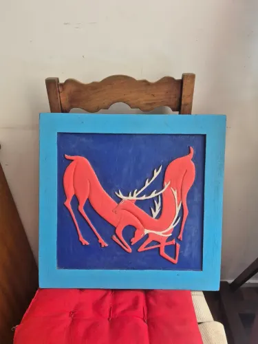 Quadro em Madeira Veado