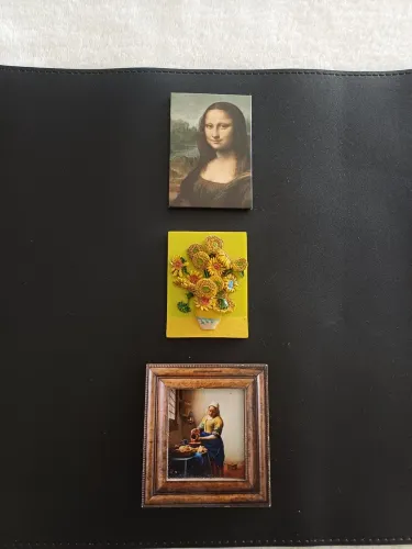 Kit com 3 Ímãs de Geladeira Colecionável - Arte Clássica (Estilo Museu)