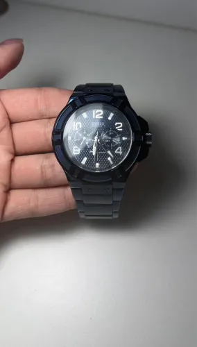 Relógio ORIGINAL Guess Rigor W0041G2 Blue Stainless Steel Quartz