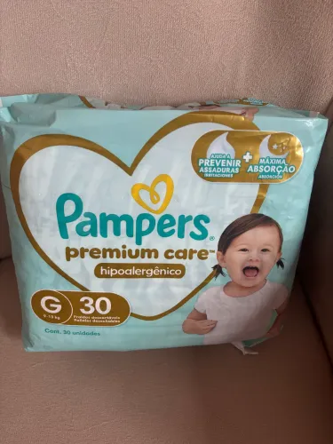 2 pacotes Fralda Pampers Premium Care G