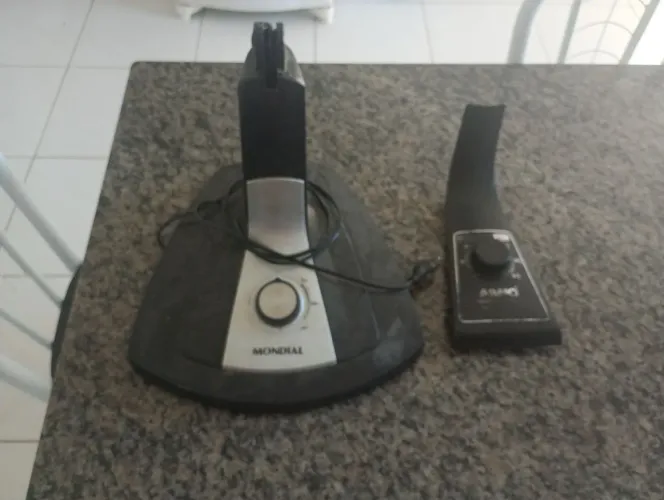 Base de ventilador e controle com botão e tomada