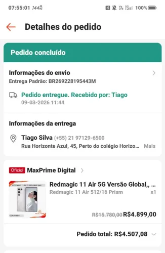 CELULAR REDMAGIC ( COM COOLER REDMAGIC) VENDO OU TROCO