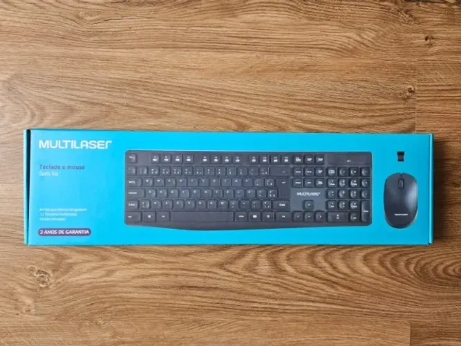 Kit teclado e mouse sem fio Multilaser, novo e lacrado, teclas côncavas, super confortável