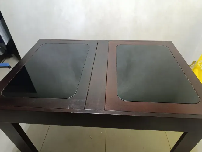 Mesa de Jantar Retrátil Extensível de Madeira Maciça