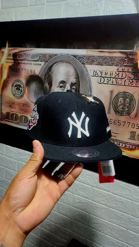 Boné Premium Aba reta preto bordado NBA basquete 