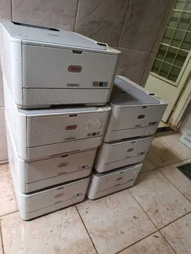 Impressora okidata colorida c330 lote com 6 unidades completas 