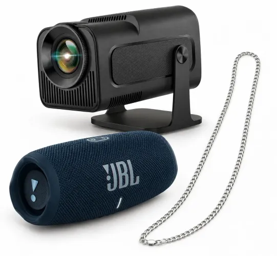 Kit JBL charge 5 original e projetor Android HD