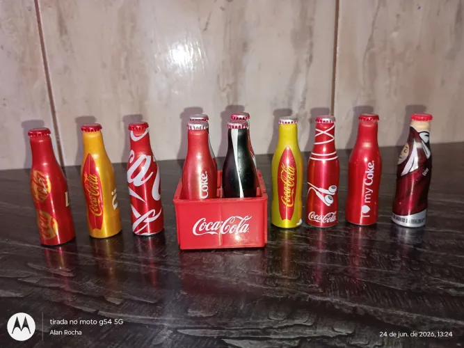Mini garrafinhas da coca cola
