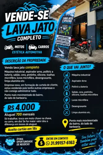 Vendo lava jato completo