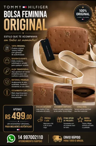 Bolsa feminina Tommy Hilfiger original