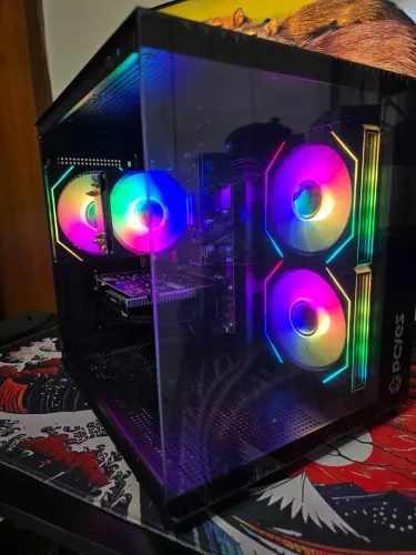 Pc Intel I7 Memoria Ram 16GB RX 560 SSD 240GB Fonte 500w Gabinete Game 3 Fans ARGB