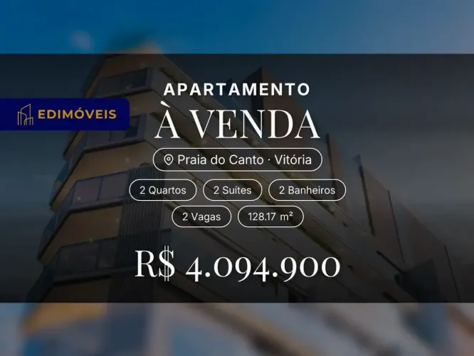 Praia do Canto: Apartamento 2 suítes em cobertura duplex, a 4 minutos da praia