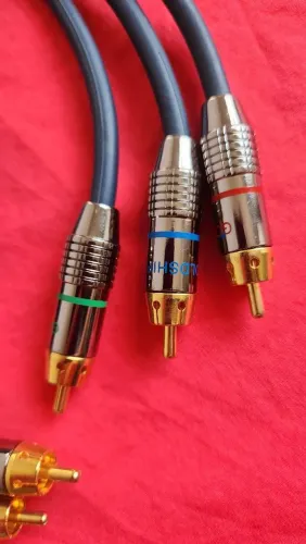 Cabos RCA Triplos Blindados - Alta Qualidade