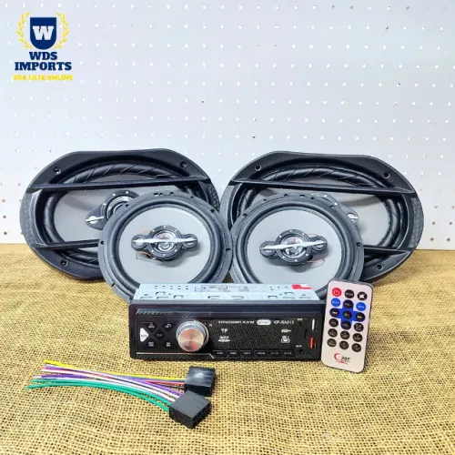 Kit Auto Rádio 1 Par Alto Falante 6'' 1 Par De 6x9'' 280w