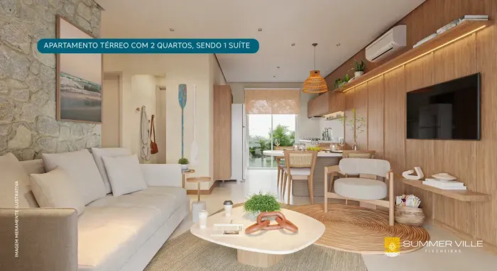 Apartamento para venda com 33 metros quadrados com 2 quartos em Flecheiras - Trairi - CE