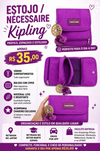 Estojo/Nécessaire Kipling