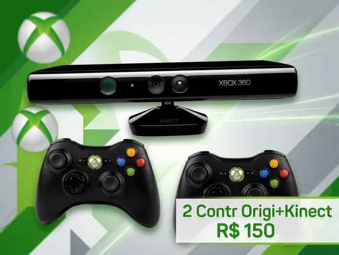 Kit Xbox 360 2 Contr+Kinect Original
