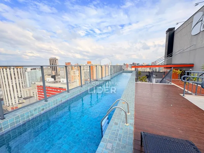 Studio/Apto 1 Quarto 100% Mobiliado no Coração de Curitiba Condomínio Clube Log!