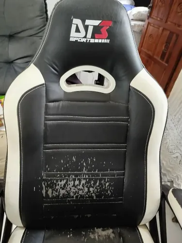 Cadeira Gamer DT3 Sports P&B (Com Detalhes) + Capa Protetora Brinde