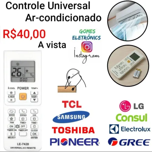 Controle remoto universal para Ar Condicionado (Loja fisica)