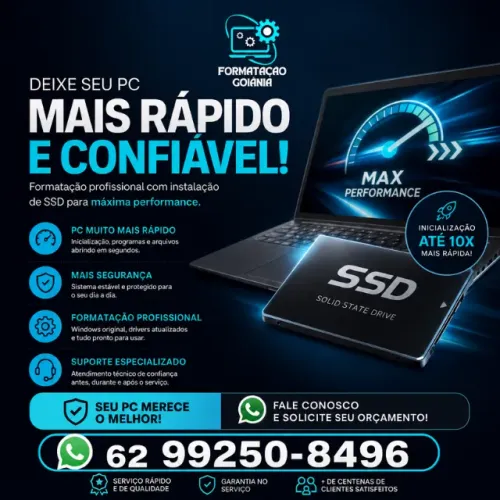 SSD + Formatação Goiânia