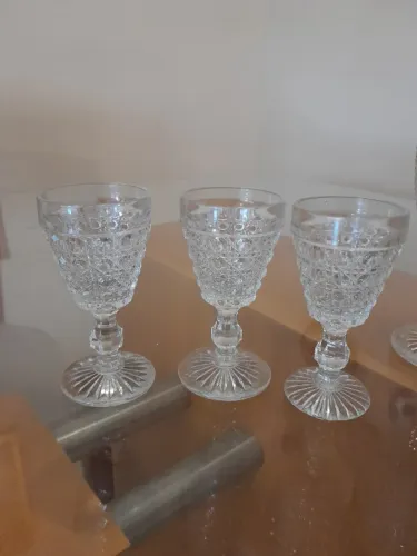 Trio Taças de Licor/Porto Vintage Wheaton - Modelo Margarida - 11cm - Anos 70