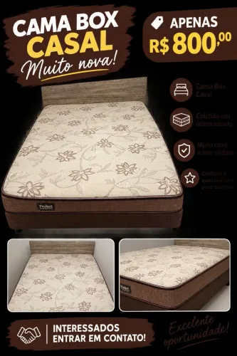 Cama box casal Ortopédica