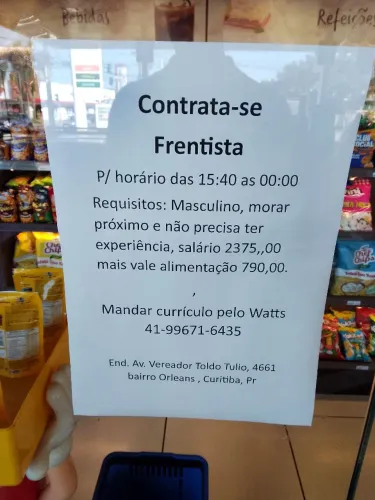Vaga para frentista