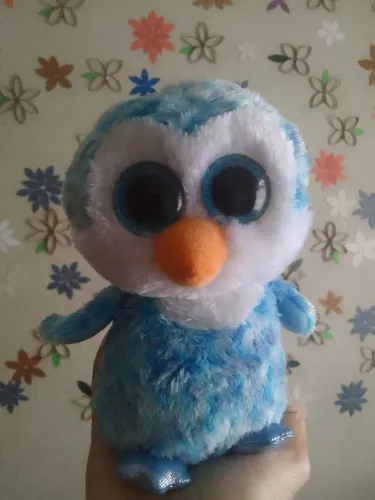 Pelúcia Beanie Boos Pinguim Azul Ice Ty