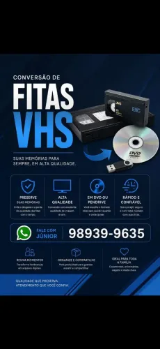VHS para pen-drive 50 reais