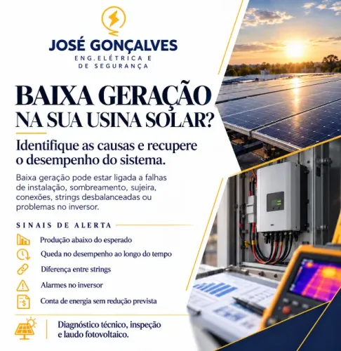Laudo Fotovoltaico | Baixa Geração, Inversor Desarmando e Oscilação