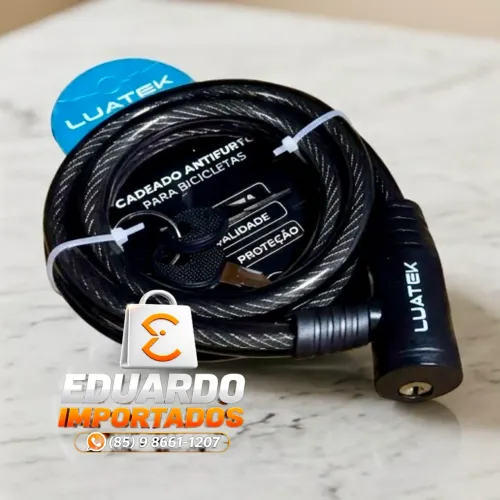 Cadeado Trava de Segurança para Bike / Moto / Capacete + Chaves