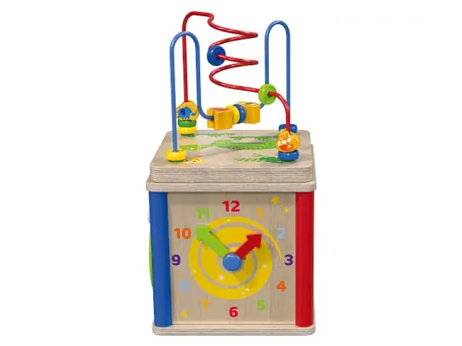 Cubo Educativo 5 em 1 em Madeira 