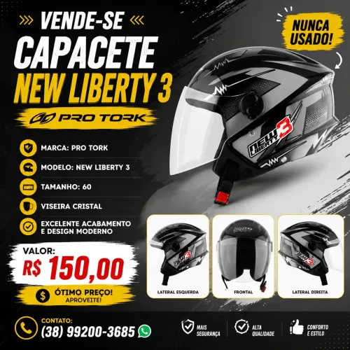 Capacete new liberty